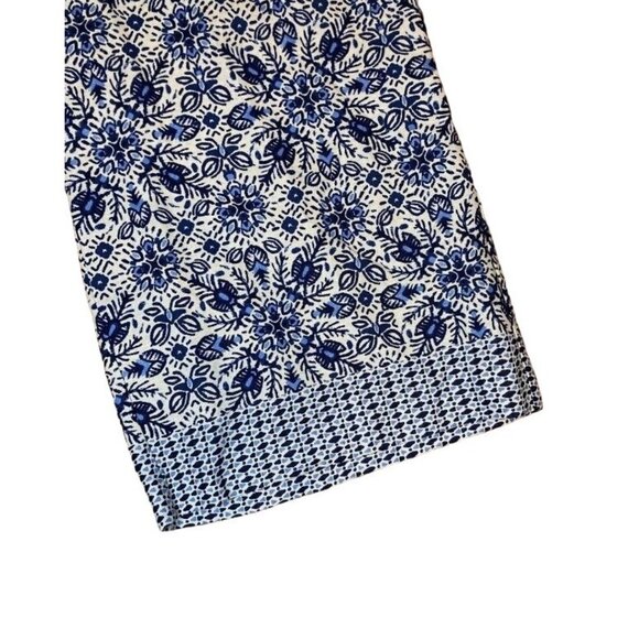 Joie Women's Blue Floral Print Cropped Linen Pants Size 10 NWOT - Picture 5 of 6